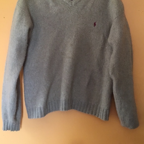 Vintage Polo Cotton/Wool/Alpaca V-Neck Sweater - Picture 6 of 7